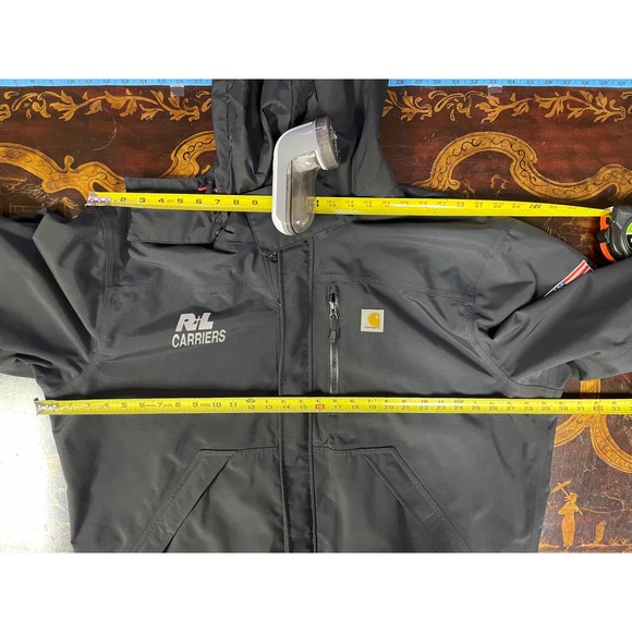 Carhartt Storm Defender Shoreline Hooded Work Jacket RL Carriers Waterproof XL - Picture 7 of 16
